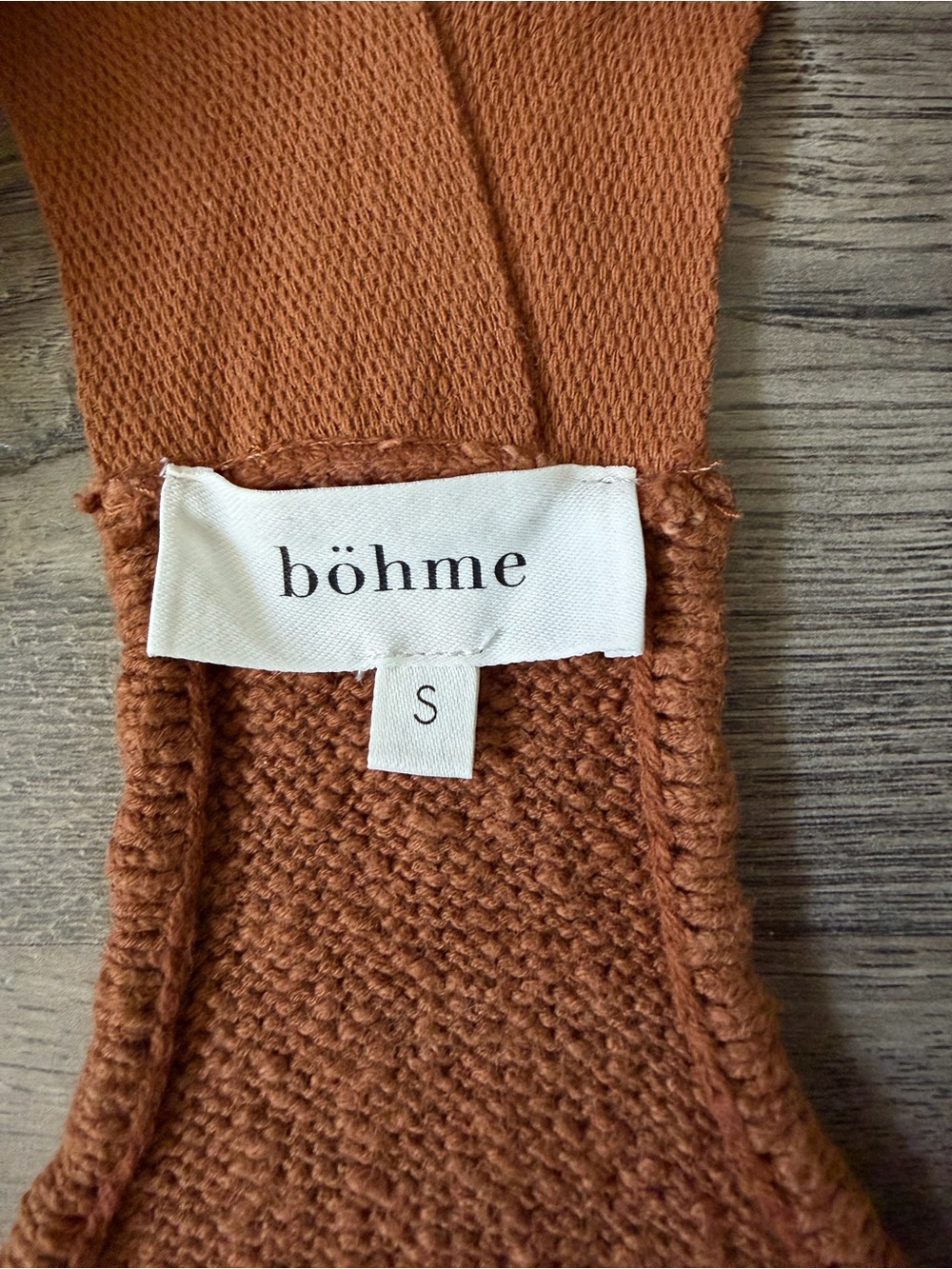 Bohme Womens Textured Knit Overall Romper Shortalls Size S Rust Brown Boho - Picture 4 of 8